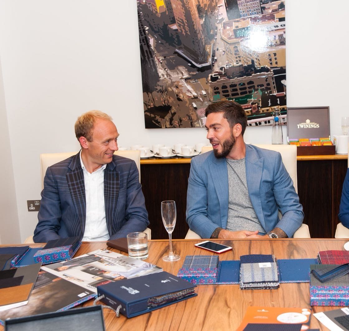 Daniel Fitzhenry in conversation at a round-table meeting at Carter Savoy