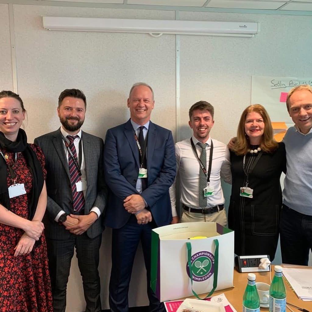 Daniel Fitzhenry with a council leadership team at the close of an LGA session on setting priorities