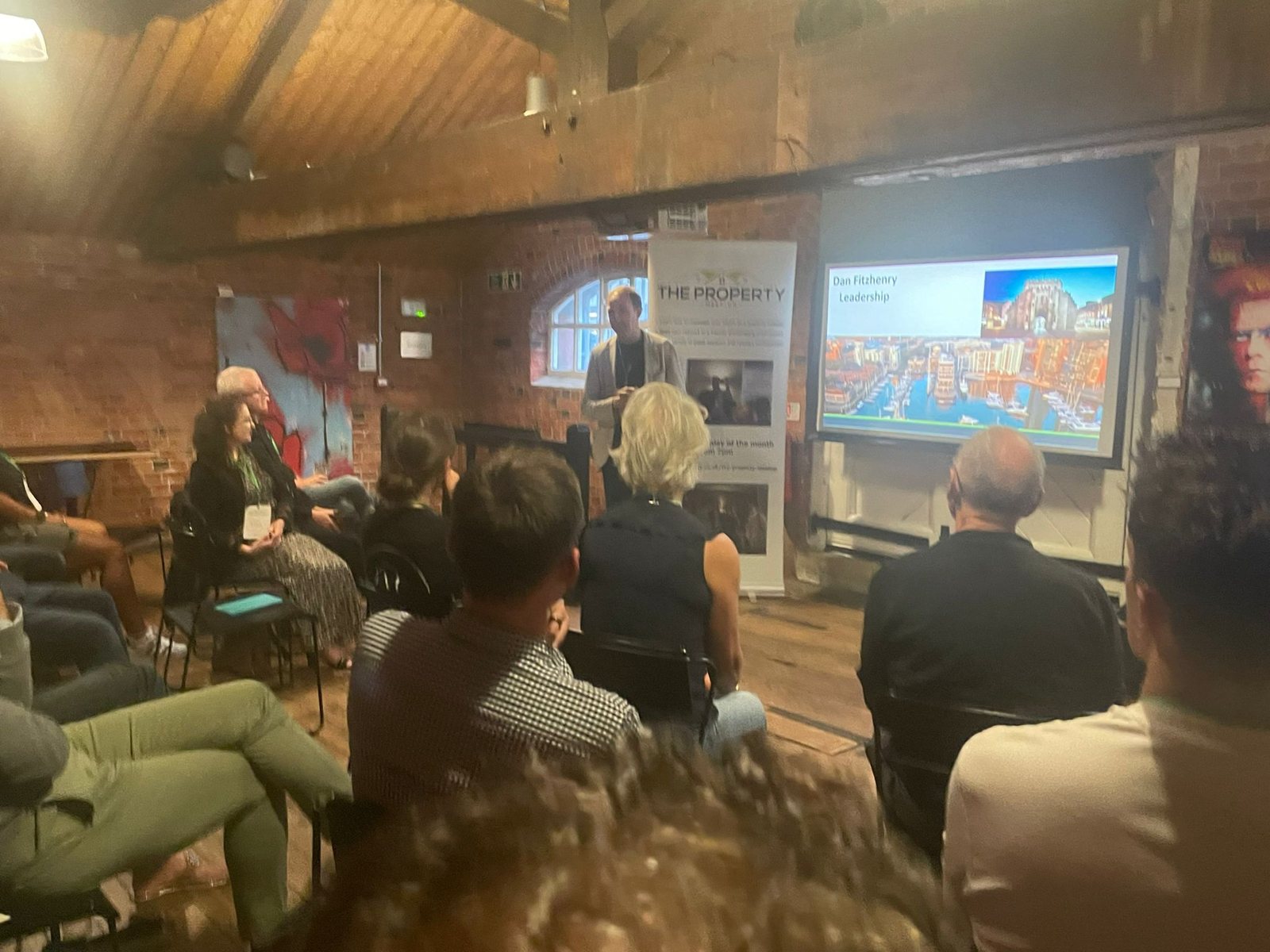 Daniel Fitzhenry speaking on leadership at The Property Meetup, Southampton, 2024