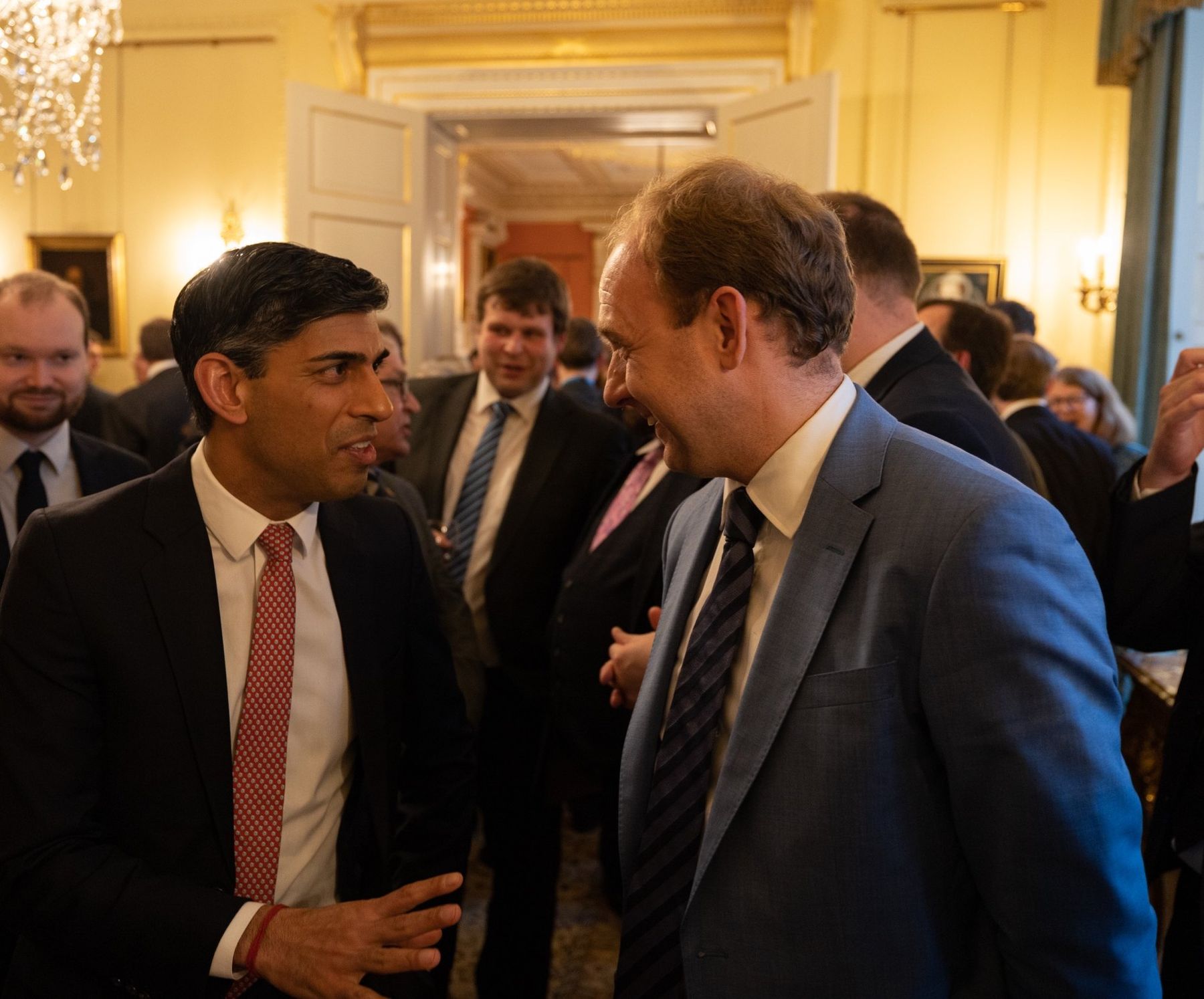 Daniel Fitzhenry in conversation with the Prime Minister about Southampton at Downing Street, 20 March 2023