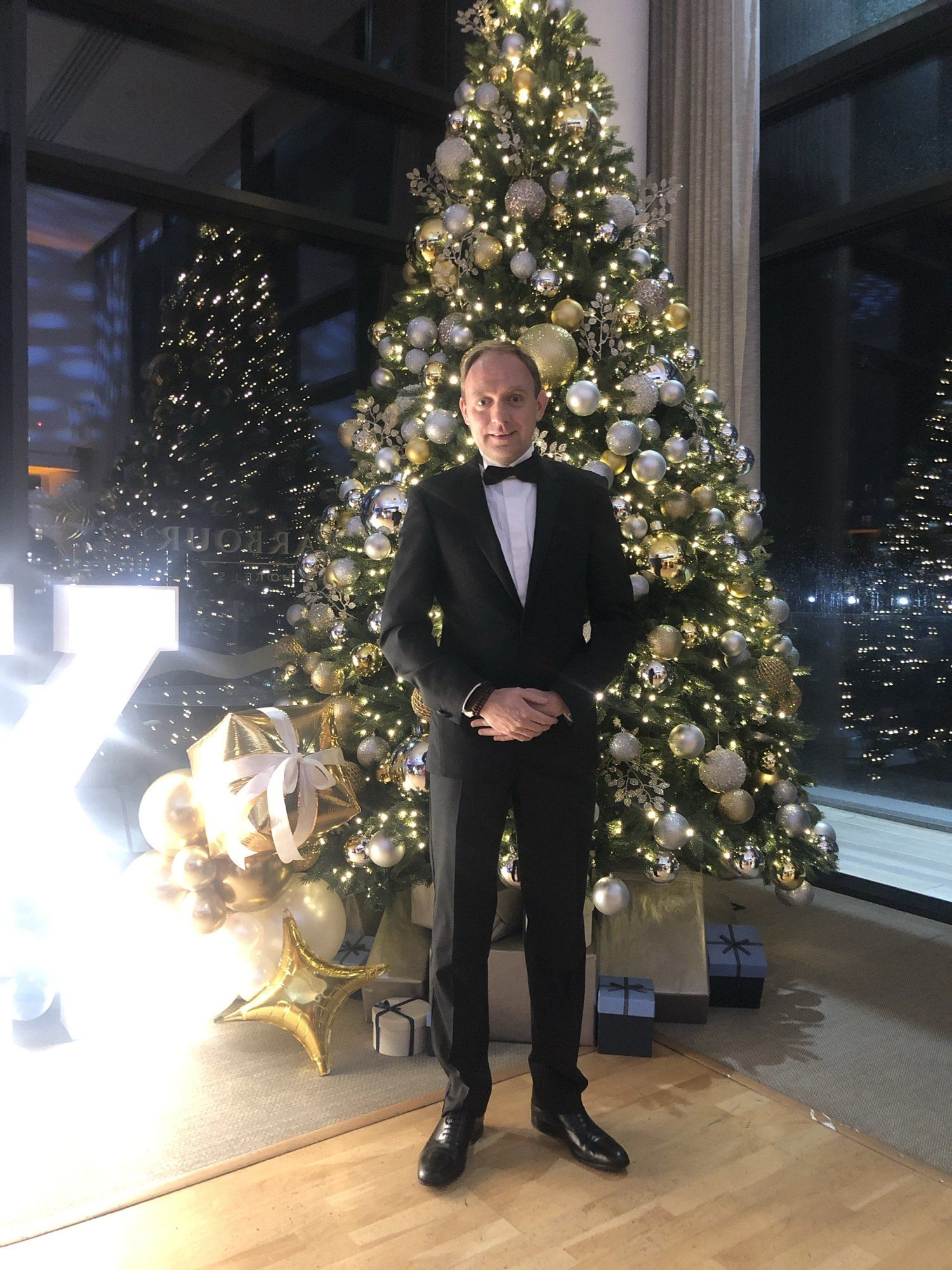Daniel Fitzhenry in black tie at the Avask awards night