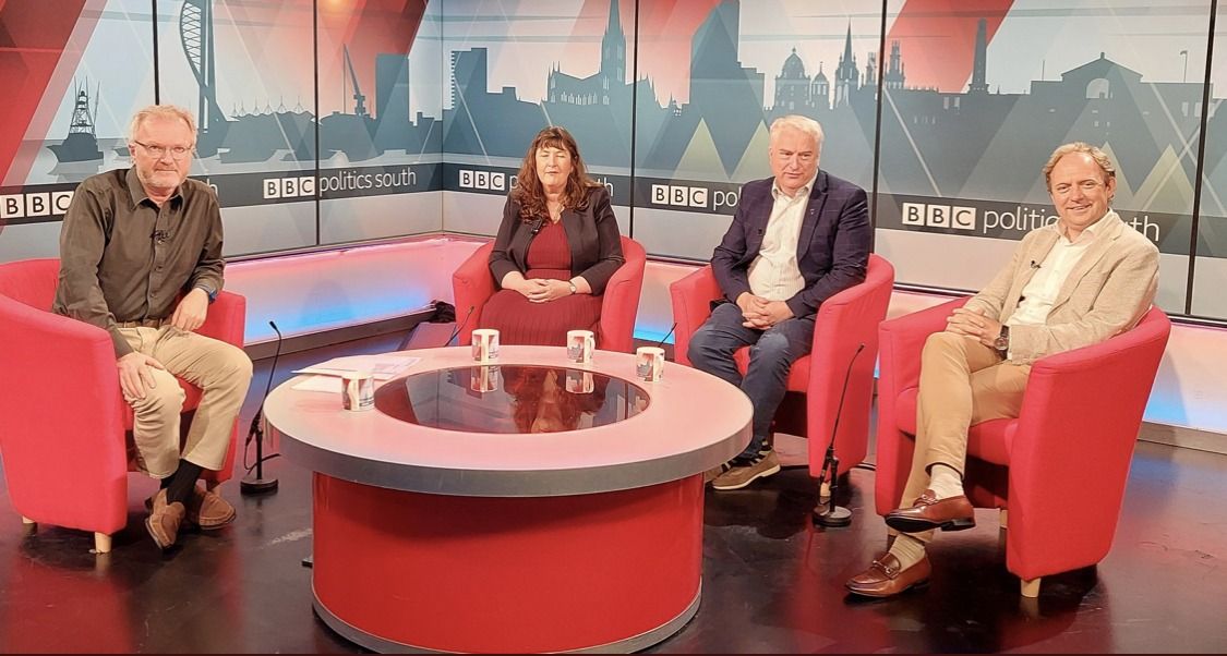 Daniel Fitzhenry on the panel of BBC Politics South