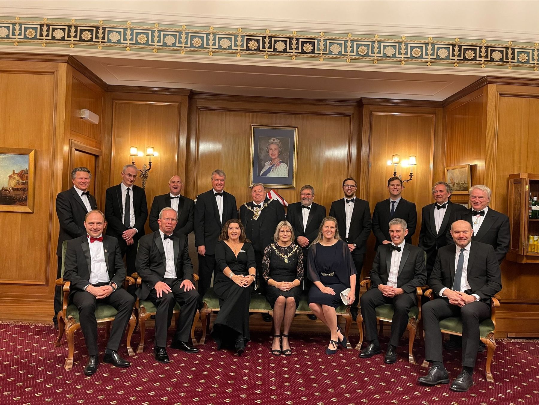 Daniel Fitzhenry with civic leaders at a formal black-tie dinner