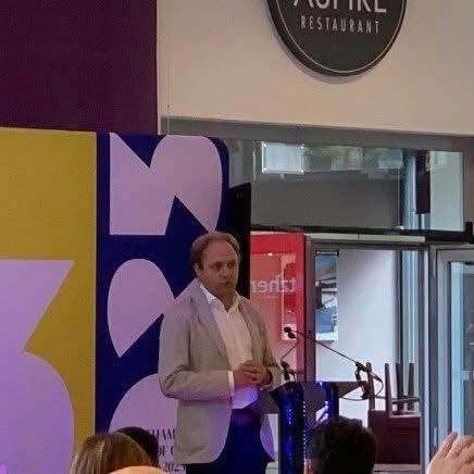 Daniel Fitzhenry speaking at a Southampton City of Culture 2025 bid event in 2022