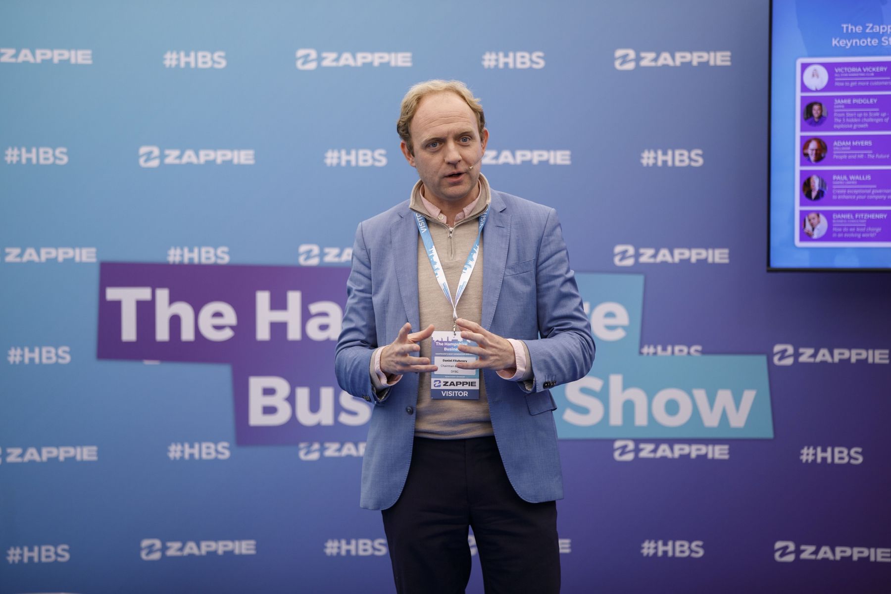 Daniel Fitzhenry teaching on stage